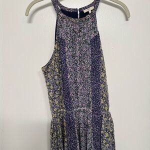 Joie Floral Mini Dress - Purple and Yellow